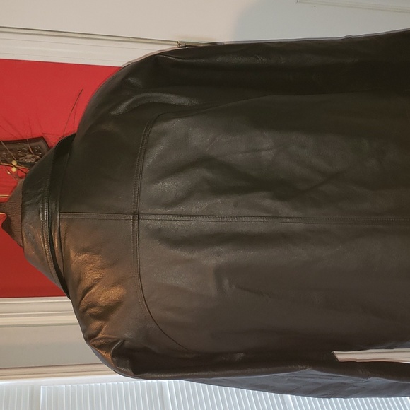 FF TRIBECA STUDIO 2XL LEATHER THREE-QUARTER LENGTH BLACK JACKET COAT - Picture 6 of 11